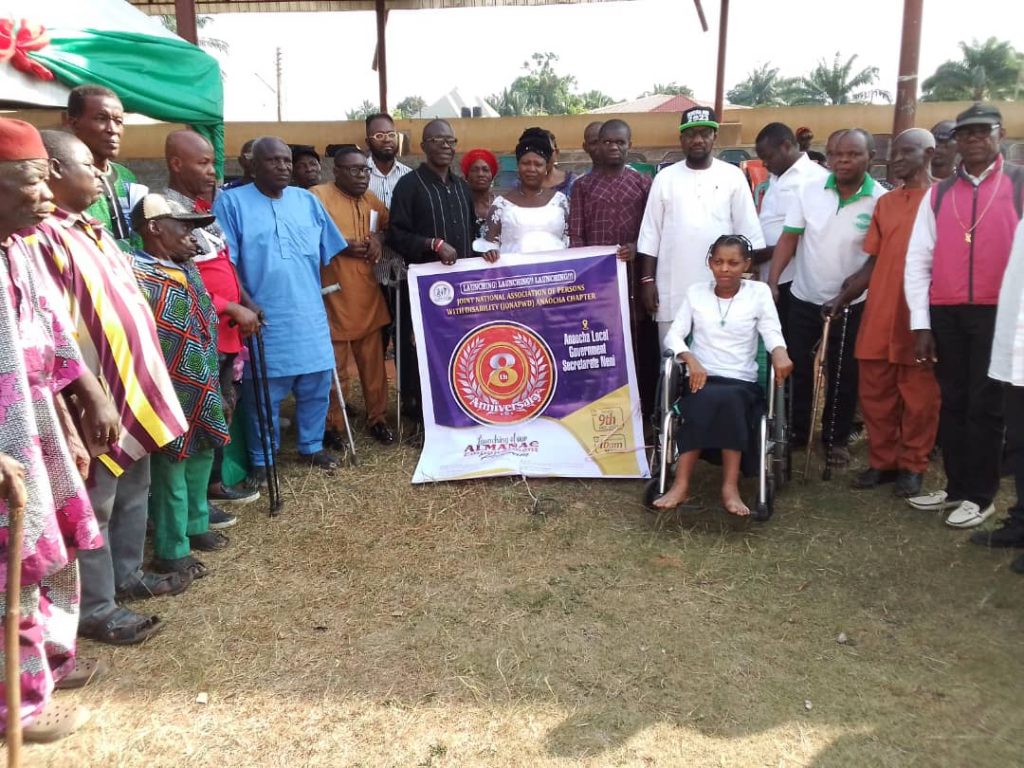 JONAPWD Anaocha Chapter Marks 8th Anniversary, Empowers  Members With Wheelchair,  Mobility Tools