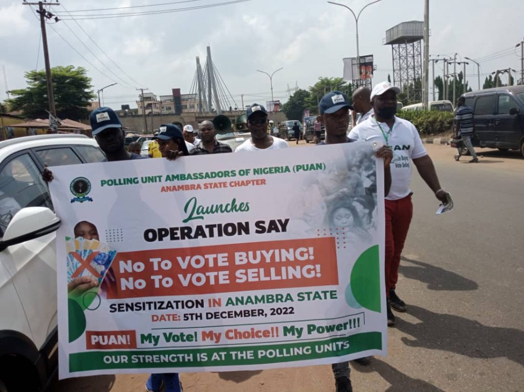 2023 : Polling Unit Ambassadors Of Nigeria Hold  Sensitization Programme In Awka