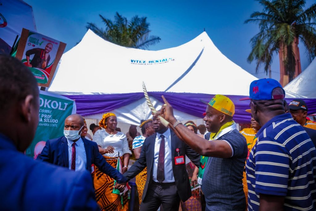 Soludo Flags – Off  Construction Of Savinovo-Umuofor- Bright Street – Nkwo -Umuhu- Ubahuezike Road Project in Okija, Ihiala Council Area