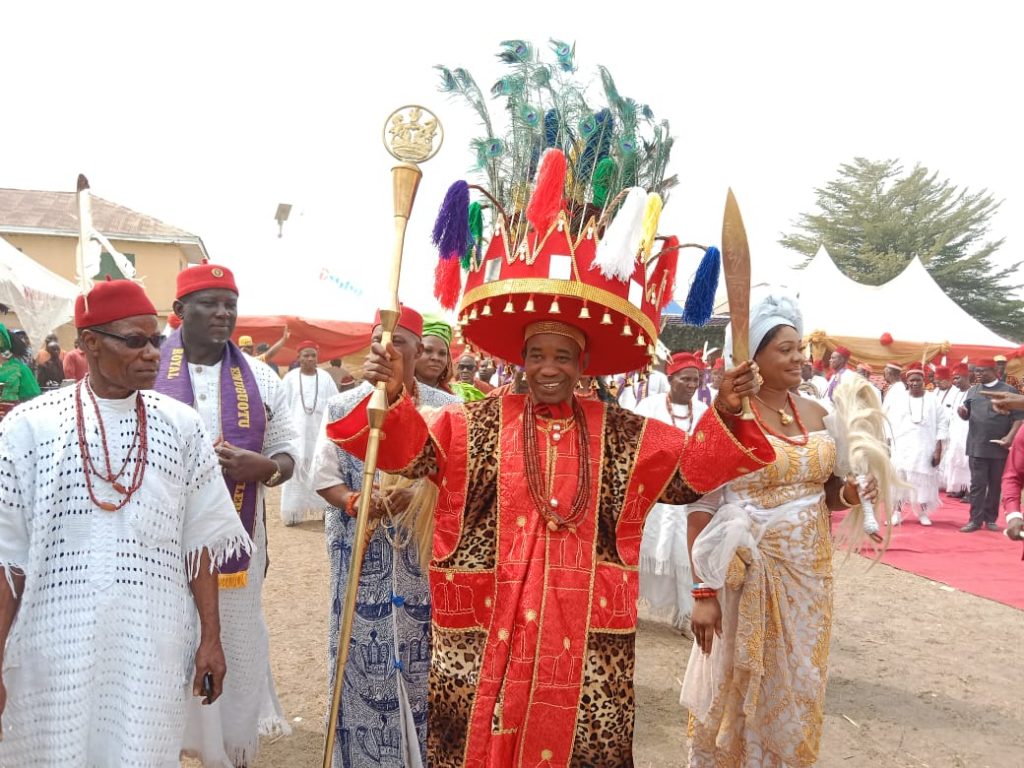 Igwe Ejiofor Of Enugwu-Out Aguleri, Anambra East Council Area Celebrates First Ovala Festival