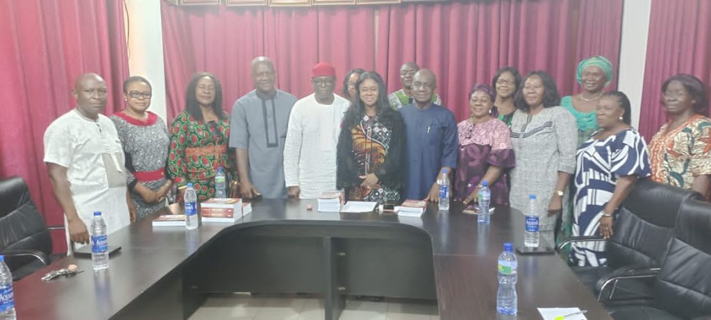 Agunze Chib Ikokwu Foundation Presents Book Titled “Learning About Ndigbo” To Anambra Commissioner For Education