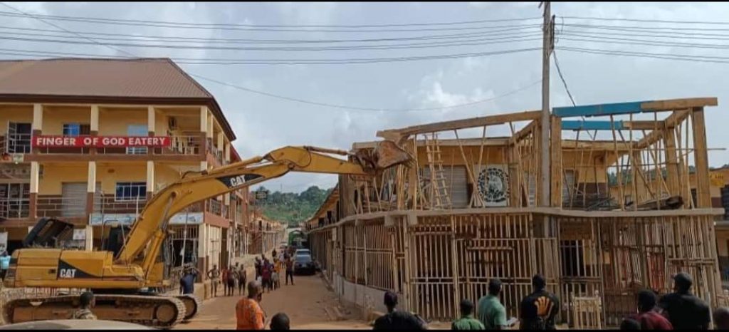 WAR AGAINST IMPUNITY OF ILLEGAL STRUCTURES IN ANAMBRA STATE