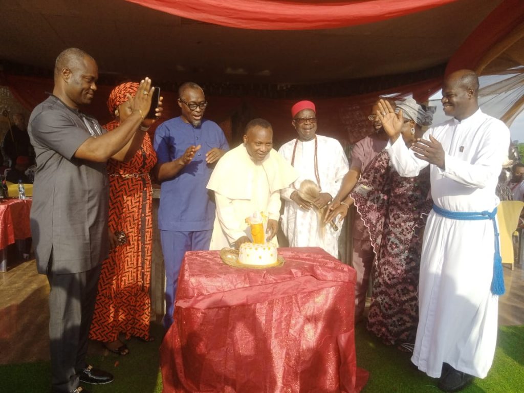 Anambra Commissioner, Onyenji Felicitates Father Umeogu As He Marks Birthday