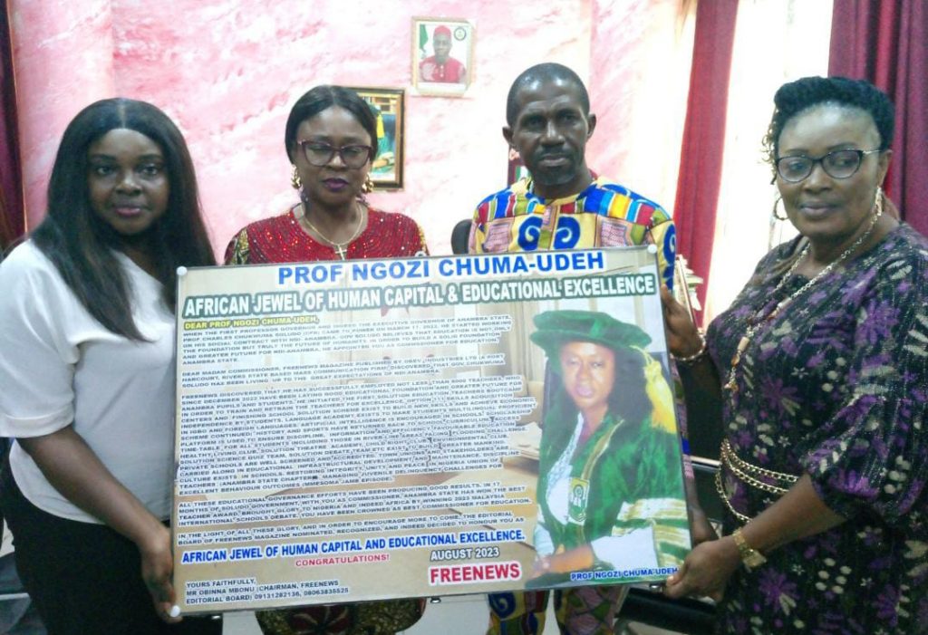 Anambra Education Commissioner Receives Award, Adopts Mmesoma