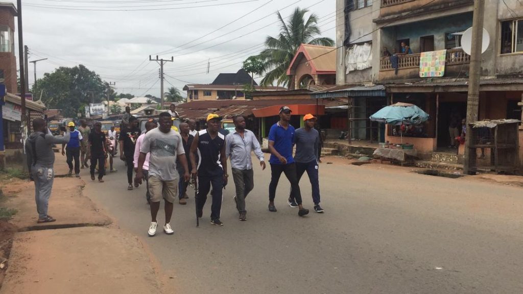 Obosi Community Embarks  On Security Awareness  Road Walk