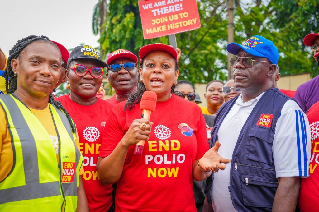 Polio Summit : Mrs Soludo Joins Rotary International In Road Walk In Awka