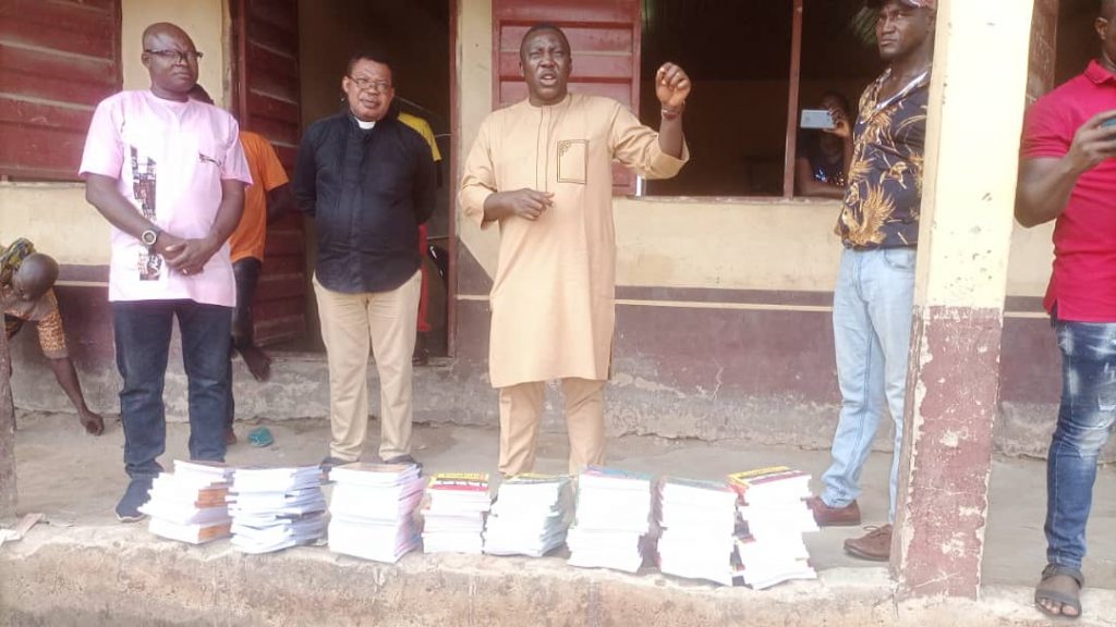 TC Chairman Anambra West Donates Textbooks To Anglican Grammar School Odekpe