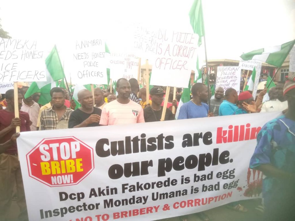 Cultism  : People Of Ezinano Community Hold Peaceful Protest In Awka