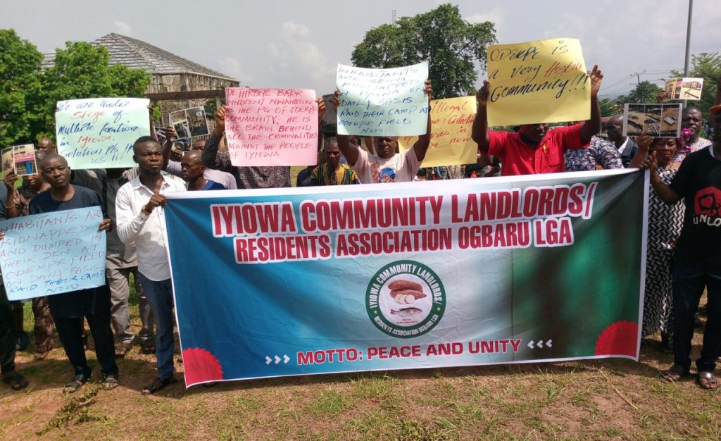 Iyiowa Community Landlords, Residents  Stage Peaceful Protest Over Alleged Extortion By  Host Community