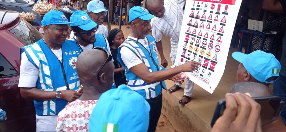 Special Marshals Of FRSC Embark  On Enlightenment Campaign In Awka On Importance Of Road Safety Signs