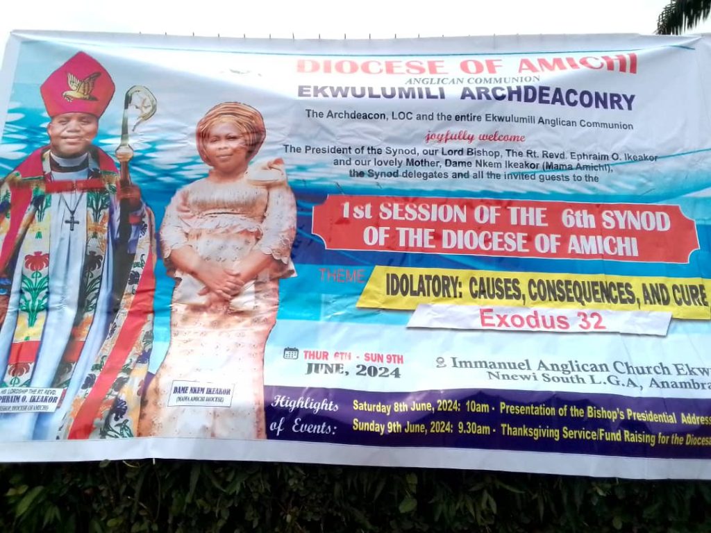 Sixth Synod Of  Anglican Diocese Of Amichi Holds From Thursday Next Week