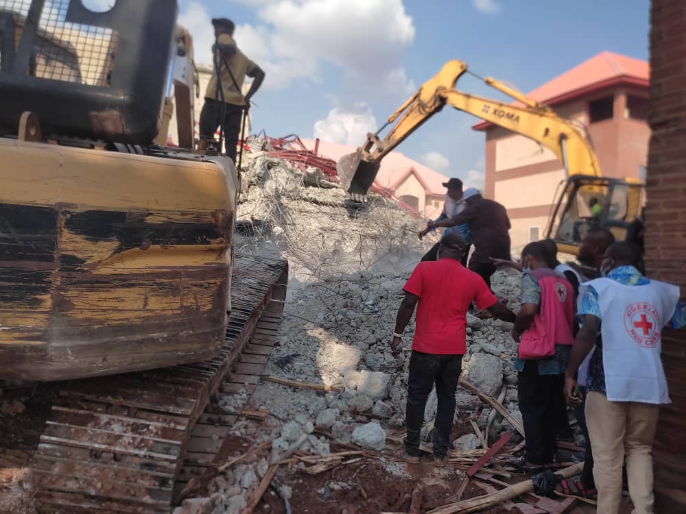 DMGS Collapsed Building : Soludo  Leads Rescue Efforts