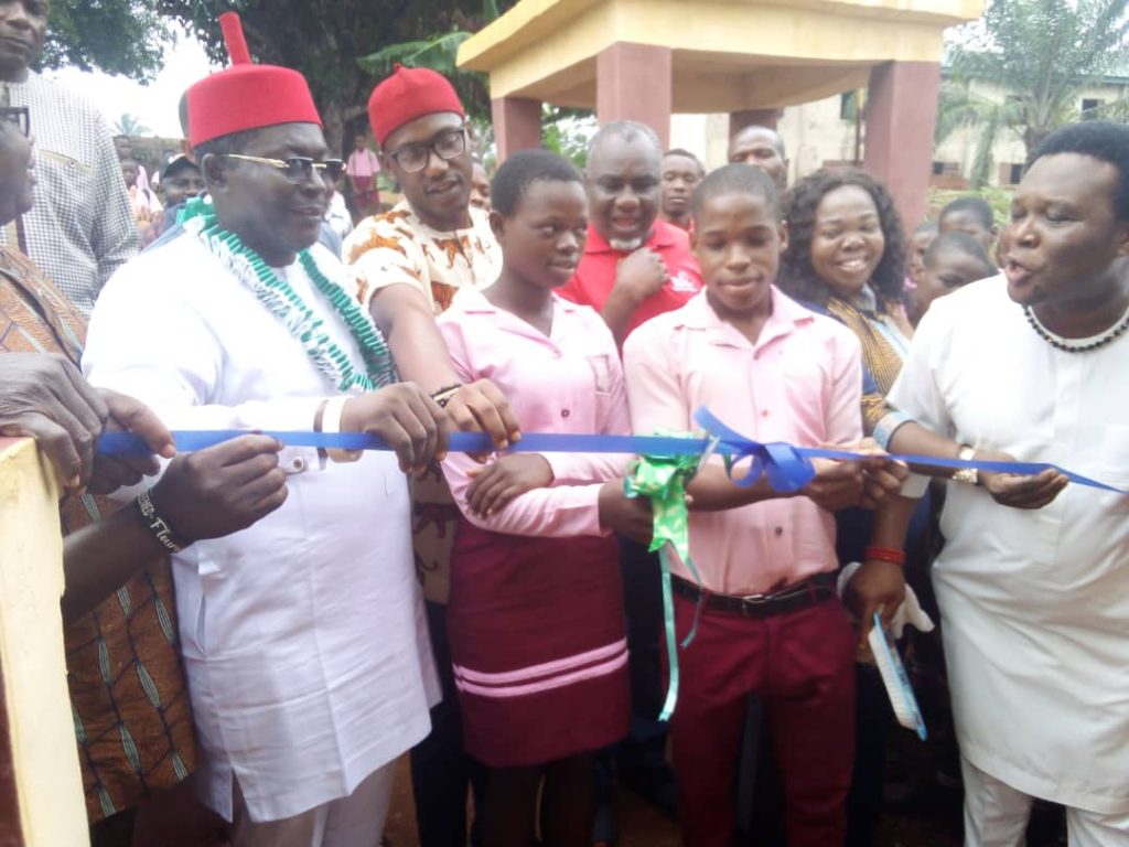 Anambra Lawmaker Builds Toilet Facility For School In  Agulu-Ezechukwu.