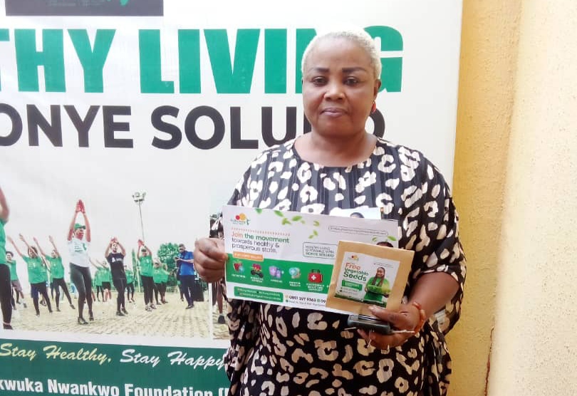 MRS NONYE SOLUDO’S FREE DISTRIBUTION OF HYBRID SEEDS  FROM HEALTHY LIVING EXHIBITION GARDEN