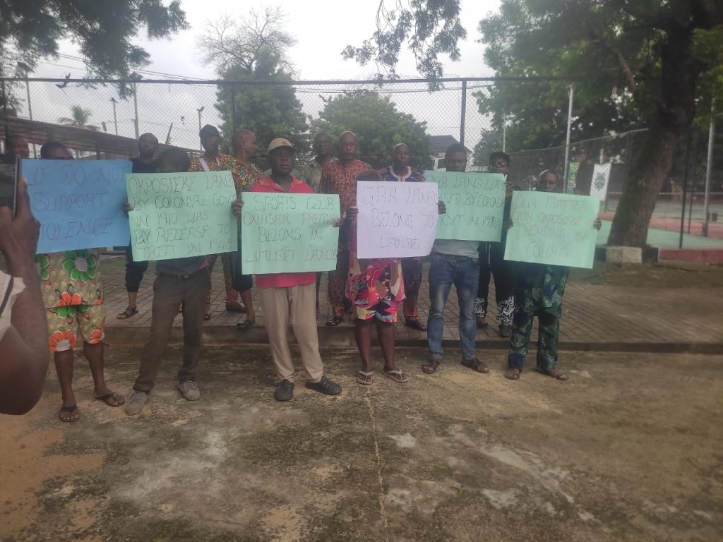 Land Dispute : Umudei Family  Onitsha  Holds Peaceful Protest In Support Of  Onitsha Sports Club