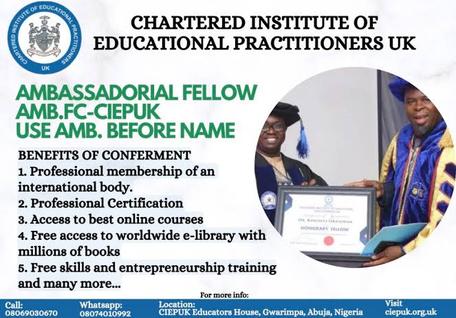 CIEPUK Announces Scholarship  For Interim UTME, Joint University Preliminary Examination Board Programmes