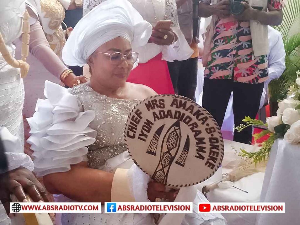 Chief Mrs. Okeke Conferred With Prestigious Iyom Adadioramma Title Of Nri