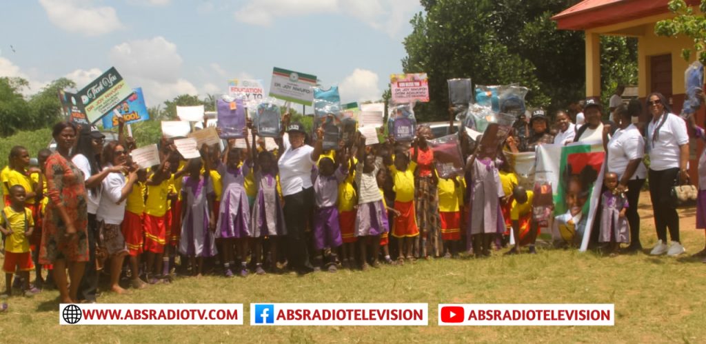 Day Of Girl Child: A-WIN Distributes Over 100 Bags, Writing Materials To Primary Schools In Nri Community