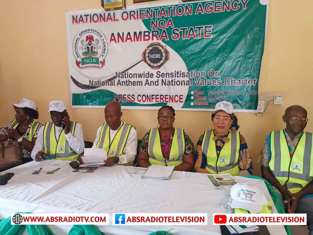 NOA Takes Nationwide Sensitization Programme On National Values Charter, New National Anthem To Awka