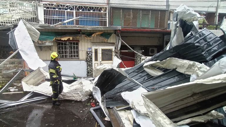 Typhoon Kong-rey Wreaks Havoc In Taiwan