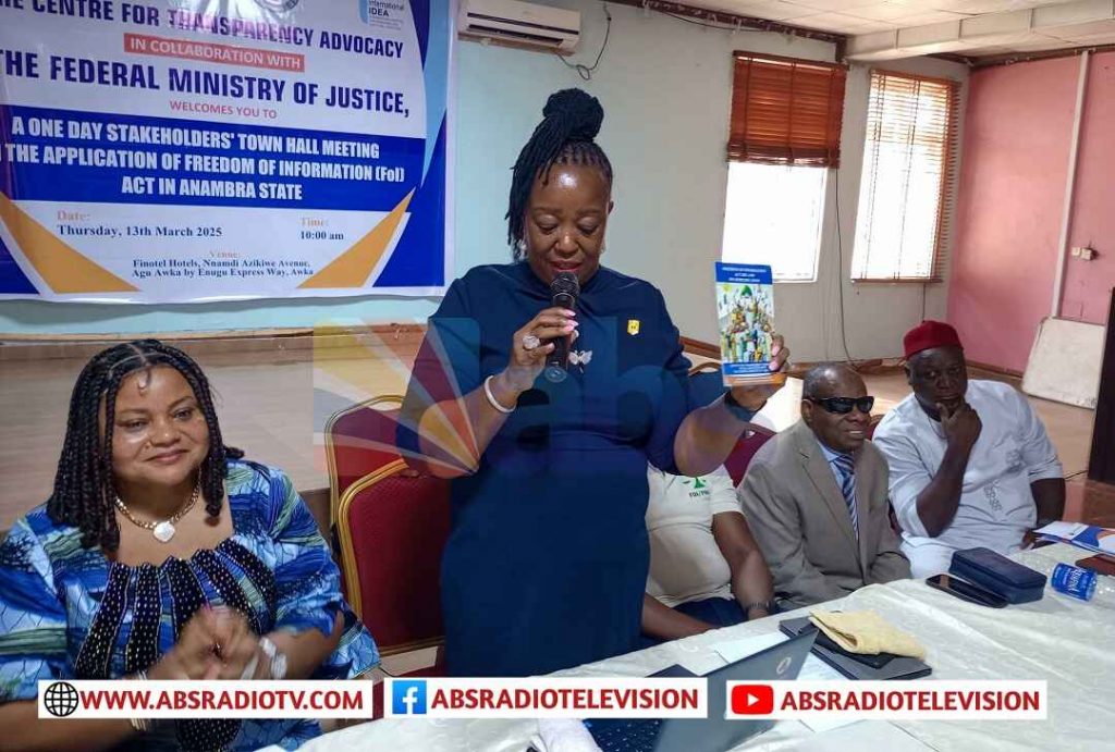 Centre for Transparency Advocacy Holds Town Hall Meeting On Freedom Of Information Act In Awka